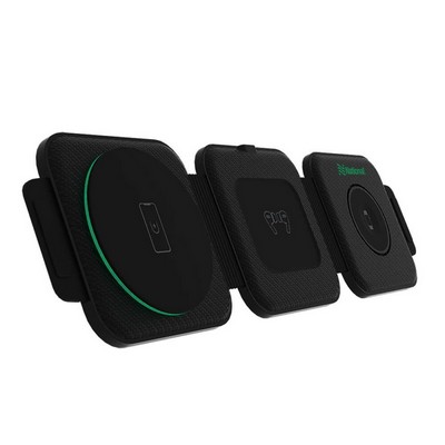 Tangelo ChargeLux 3 in 1 Magnetic Folding Wireless Charger