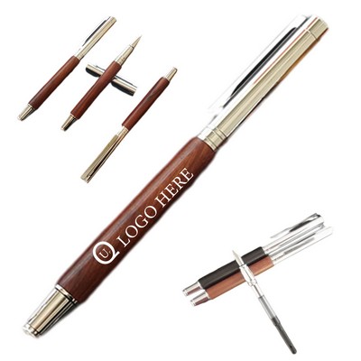 Classic Redwood Metal Fountain Pen