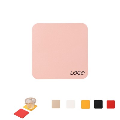 Square Pu Leather Coasters