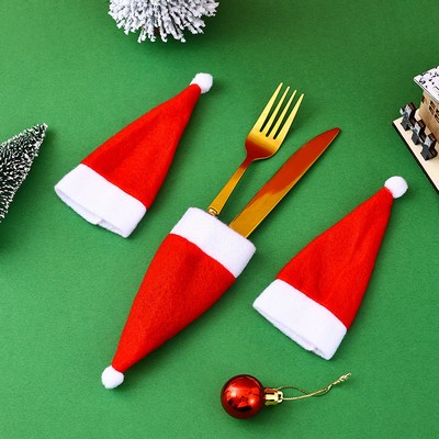 Mini Christmas Bottle Cap lollipop hat Spoon Sleeve