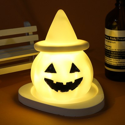 Halloween LED Pumpkin Head with Hat Atmosphere Light