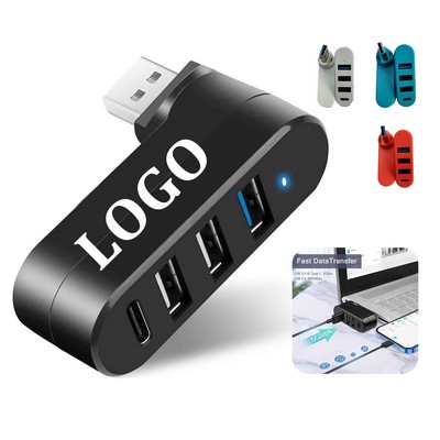 4 Port USB 3.0 Hub 180 Degree Rotatable