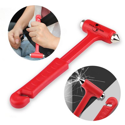 2-in-1 Multifunctional Safety Hammer Car Window Breaker