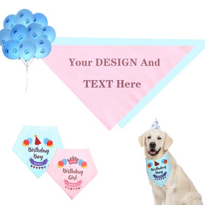 Large Triangle Custom Pet Bandana With Full Color