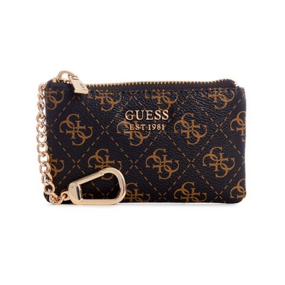 GUESS® Laurel Brown Zip Pouch Wallet w/Logo