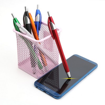 Plastic 2-in-1 stylus pen