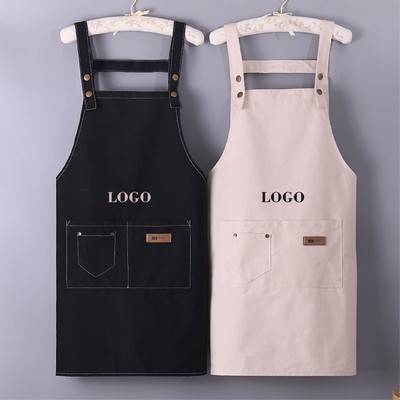 Custom Cowboy Hotel Milk Tea Coffee Baking Canvas Apron