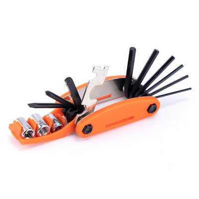 16-in-1 Portable Bike Repair Tool Kit with Carrying Case