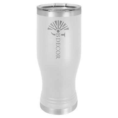 White Polar Camel 20 oz Pilsner Tumbler with Clear Lid