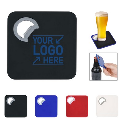 Square Coaster With Bottle Opener