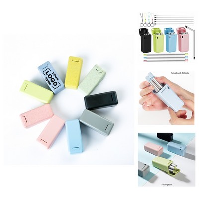 Silicone Reusable Portable Drinking Straws with Cleaning Brush and Carrying Case