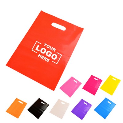 Plastic Retail Shopping Bags with Die Cut Handles