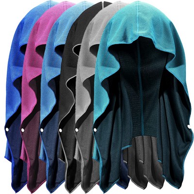 U-Shaped Cooling Towel Hoodie – Quick Drying, Sun Protection for Beach