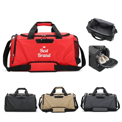 Dry-Wet Separation Fitness Travel Bag With Shoe Compartment