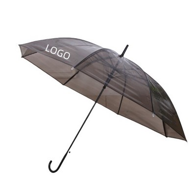 Color Straight Stick Transparent Umbrella