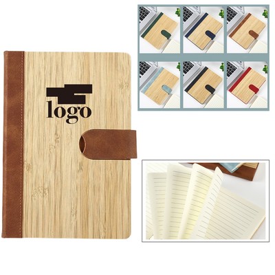 Wood Grain Leather Hardcover Journal A5