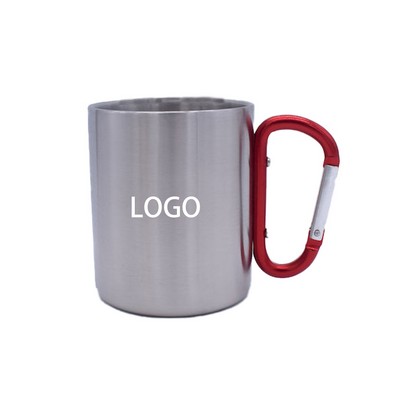 Outdoor 8Oz Stainless Steel Carabiner Mug