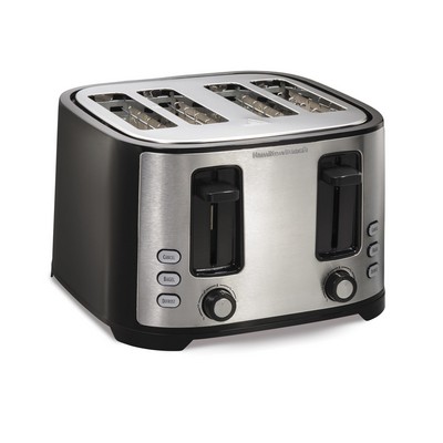 Hamilton Beach® Extra-Wide-Slot 4 Slice Toaster Black & Silver