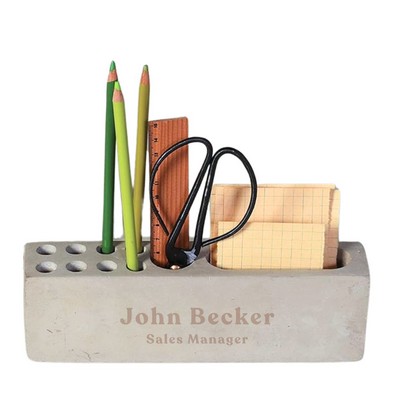 Concrete Desk Organizer / Name Plate