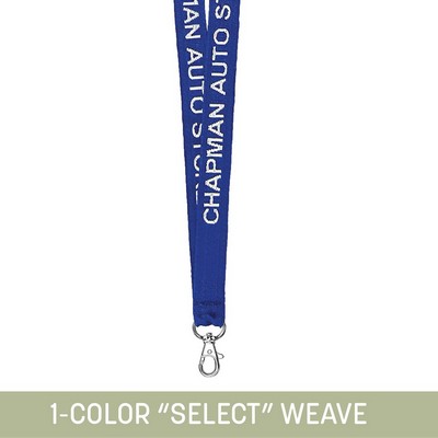 3/4" Woven Lanyard w/ Lobster Claw - "Select" Weave