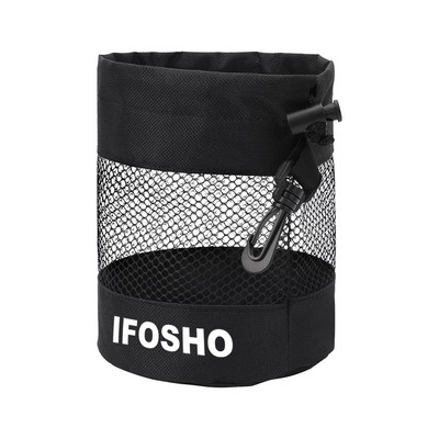 Portable Golf Ball Storage Net Bag Mesh Drawstring Pouch for Club