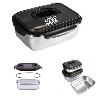 304 Stainless Steel 3800ml Refrigerator Freezer Vacuum Food Sealing Storage Container