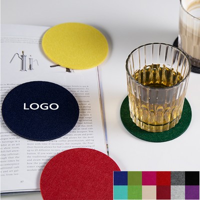 Round Absorbent Felt Cup Coaster