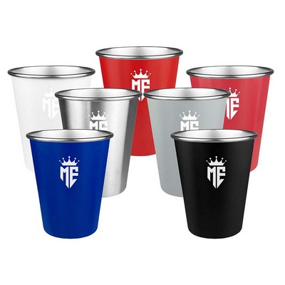 Stainless Steel Colorful Water Cup - 13.5 Oz