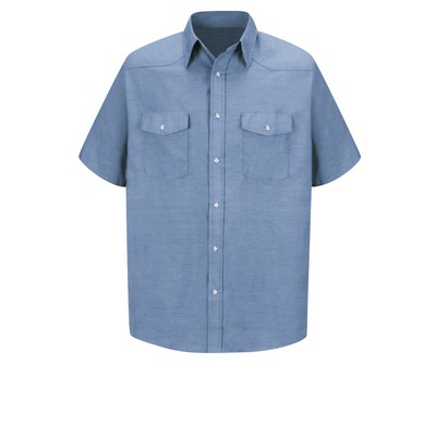 Red Kap Shirts - Men's Short Sleeve Deluxe Western Style Shirt