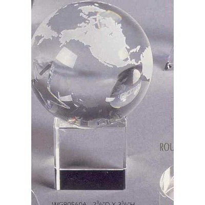 Crystal Awards/World Globe (4"x5-3/4")