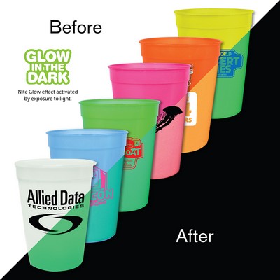 12 Oz. Nite Glow Stadium Cup (Spot Color)