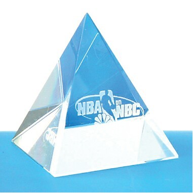 Optical Crystal Pyramid ( LASER ENGRAVE )