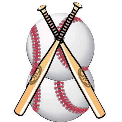 Baseballs & Bats Maxi Magnet (12 Square Inch)