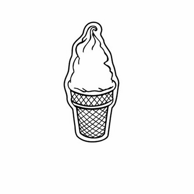 Ice Cream Cone Magnet - Full Color