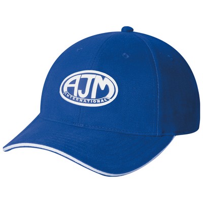 Heavyweight Brushed Cotton Drill Cap w/Contrast Edge