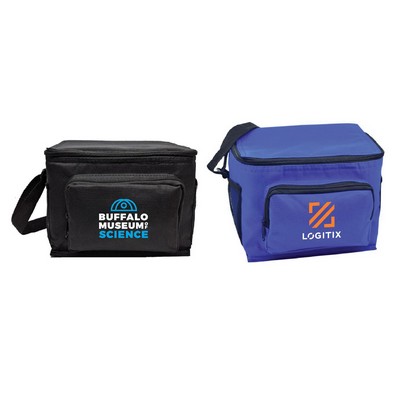 Insulated Can Cooler Bag w/ Pockets & Shoulder Strap