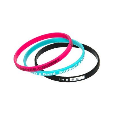 Custom Slim Printed Silicone Wristband