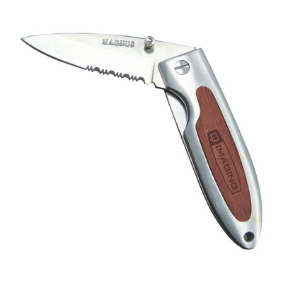 Redwood Insert Stainless Steel Blade Pocket Knife w/Belt Clip (3-5 Days)