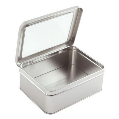 Tin Case w/ Hinged Window Lid