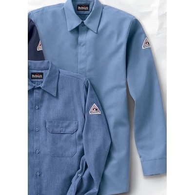 Bulwark® Men's Midweight FR Pocketless Concealed-Gripper Work Shirt