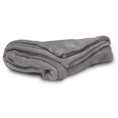 Gray Micro Fleece Throw Blanket