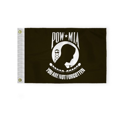 POW MIA Flags 12x18 inch (black & white)