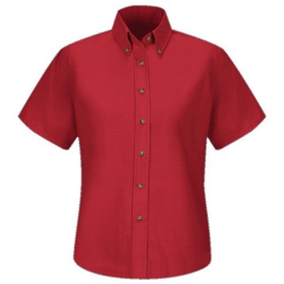 Red Kap™ Women's Short Sleeve Poplin Dress Shirt - Red