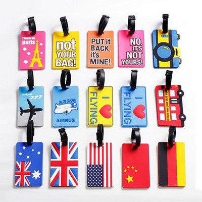 Custom 2D or 3D PVC Luggage Tag