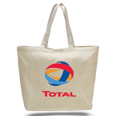 Canvas Big Tote Natural --1-Color Imprint