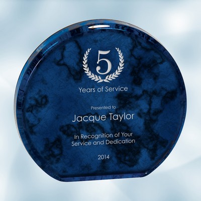 Blue Marble Aurora Acrylic Award (Small)