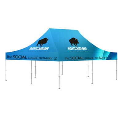 20' x 20' Rigid Pop-Up Tent Kit, Full-Color, Dye Sublimation