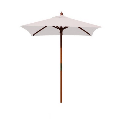 4' Square Wood Umbrella with 4 Ribs, Blank