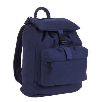 Navy Blue Canvas Day Pack Bag