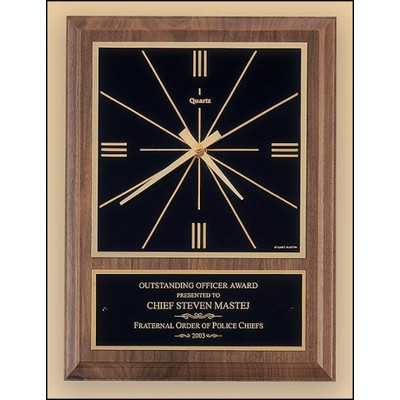 American Walnut Vertical Clock w/Square Face (8"x10")